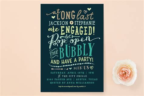 mint green wedding invitations|22 Festive Engagement Party Invitations That Won't Break the Bank .